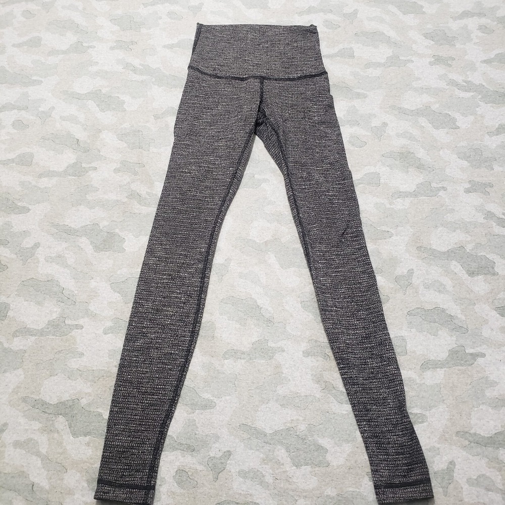 Lululemon Leggings Womens 4 Gray Pull On Gyn Yoga Fitness